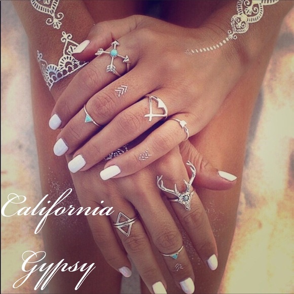 Boho western deer midi ring set🌸 - Picture 3 of 4